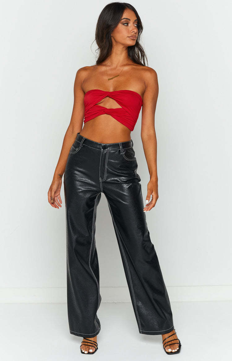 Havannah Red Bandeau Top-Vavasi.All Rights Reserved.