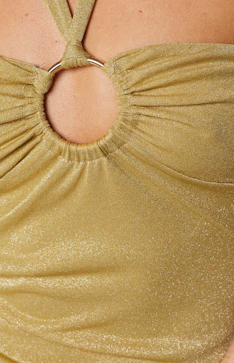 Hayden Gold Sparkle Mini Dress-Vavasi.All Rights Reserved.