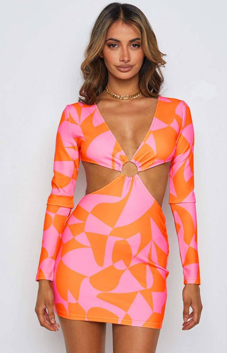 Heavenfaced Pink Mini Dress-Vavasi.All Rights Reserved.