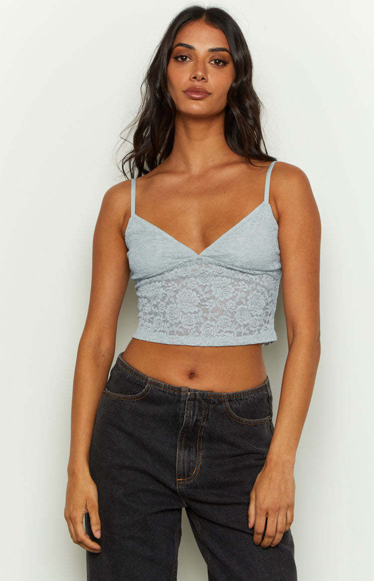 Here With Me Blue Lace Cami and Shrug Set-Vavasi.All Rights Reserved.