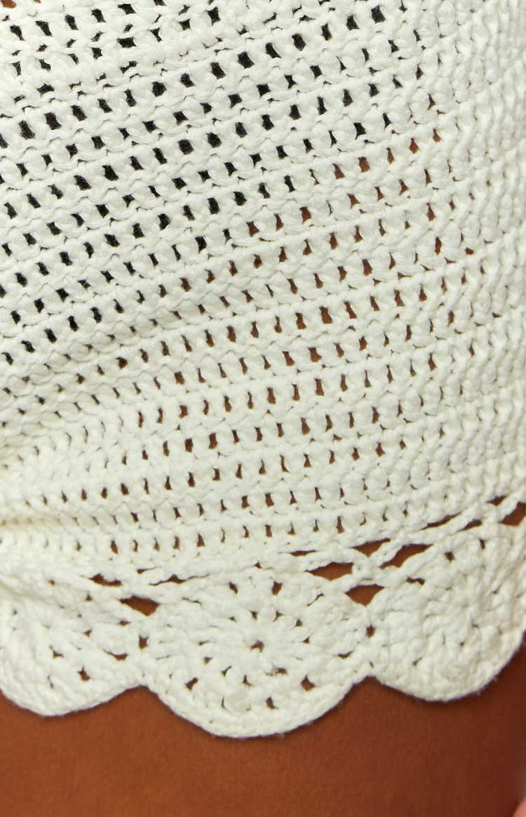 Holiday White Crochet Shorts-Vavasi.All Rights Reserved.