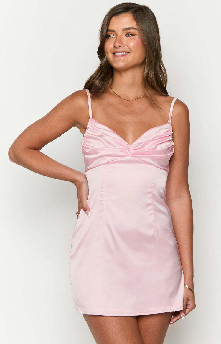 Honey Light Pink Mini Dress-Vavasi.All Rights Reserved.