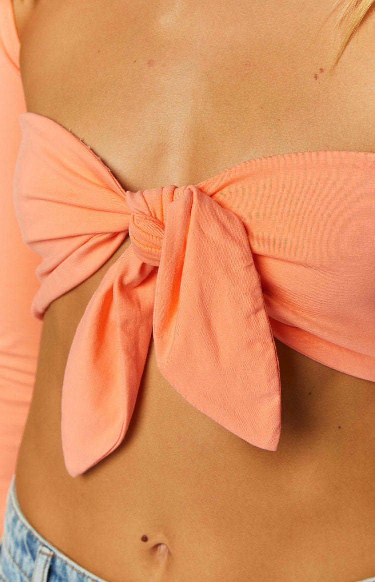 Houston Orange Strapless Crop Top And Bolero-Vavasi.All Rights Reserved.
