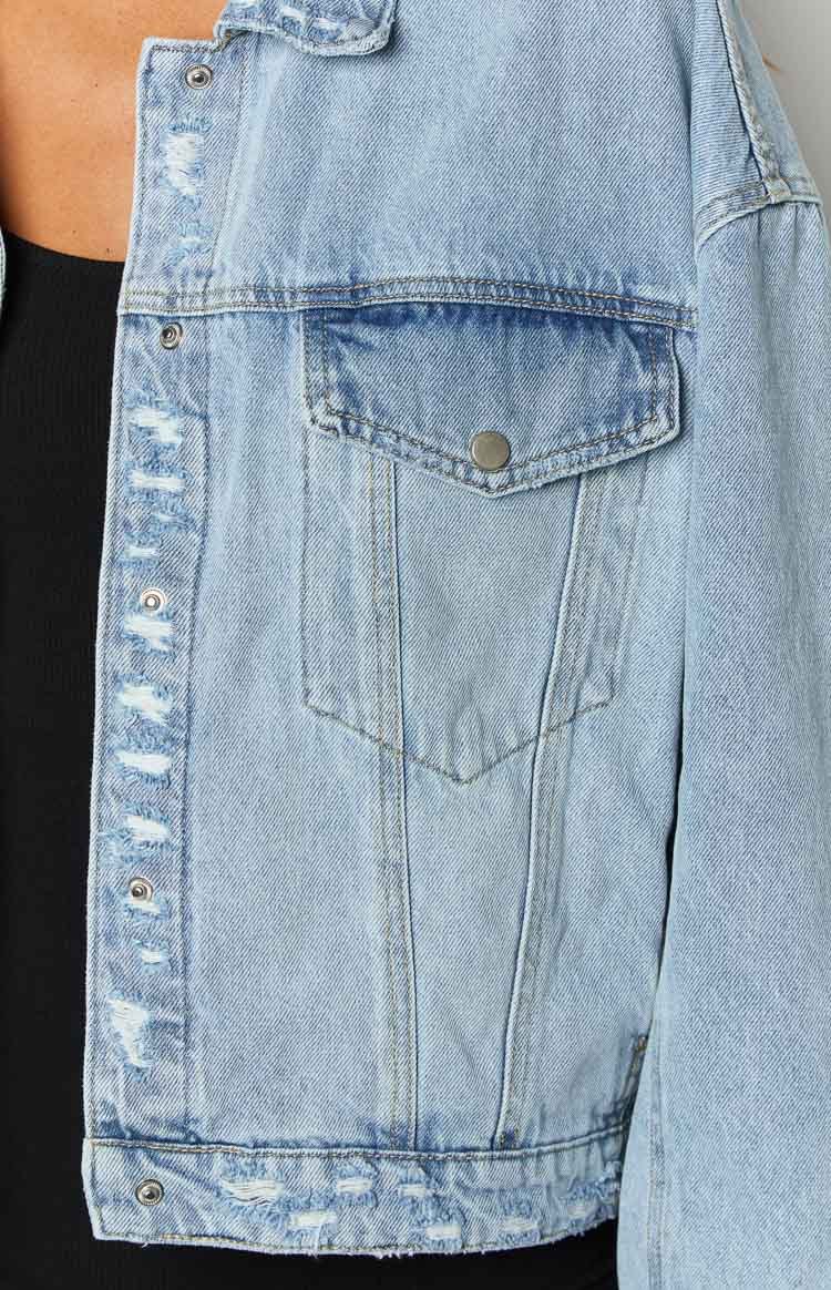 Hugo Light Wash Oversized Denim Jacket-Vavasi.All Rights Reserved.