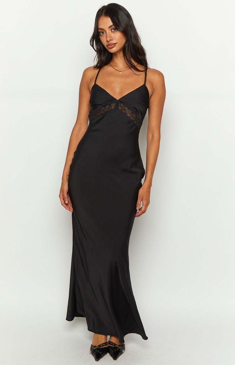 Hunta Black Maxi Dress-Vavasi.All Rights Reserved.