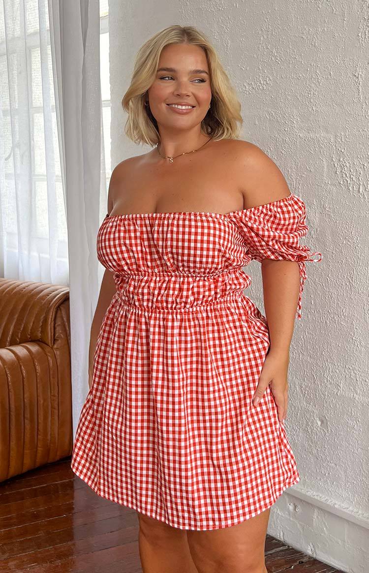 I'm Yours Red Gingham Mini Dress-Vavasi.All Rights Reserved.