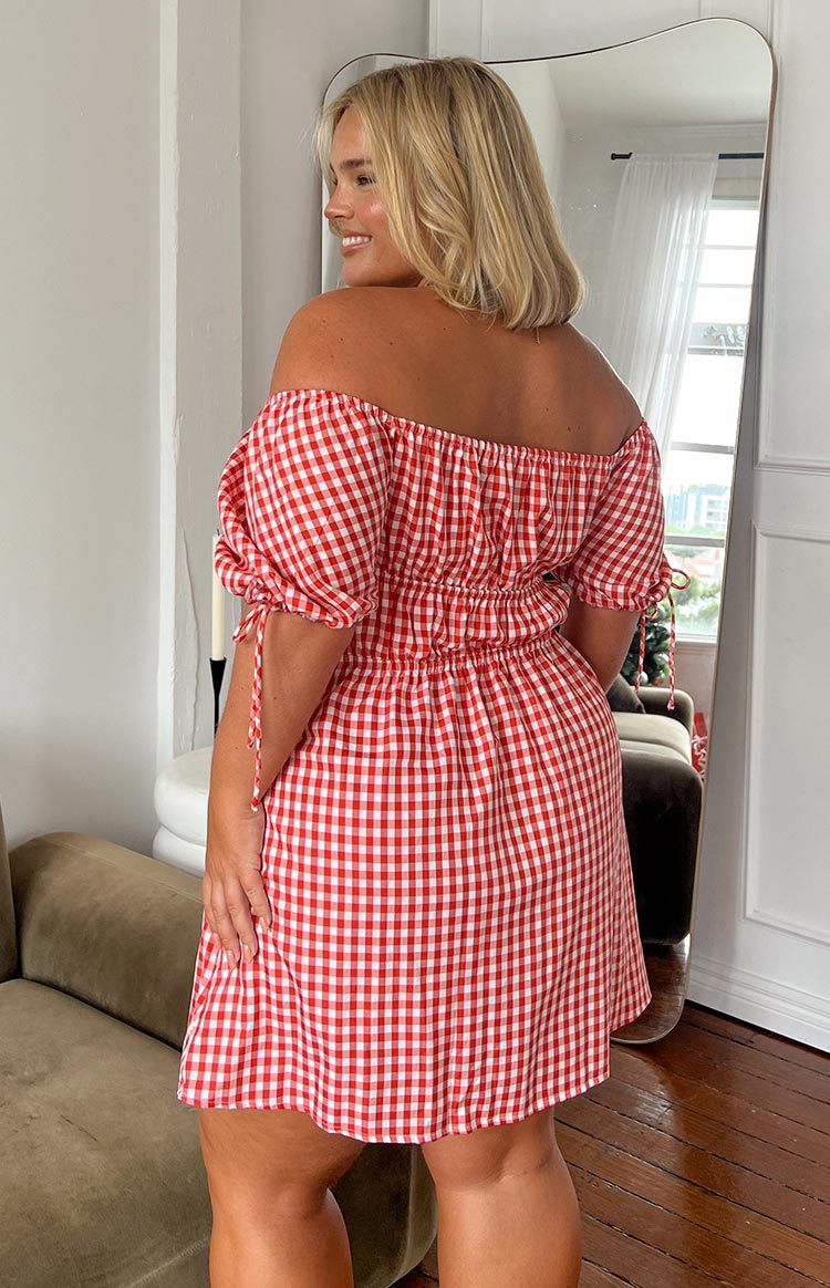 I'm Yours Red Gingham Mini Dress-Vavasi.All Rights Reserved.