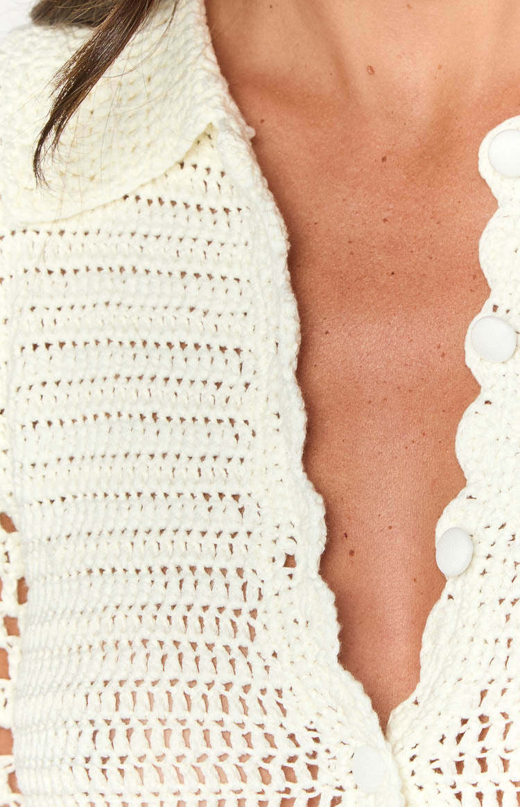 Ingrid Cream Crochet Mini Dress-Vavasi.All Rights Reserved.