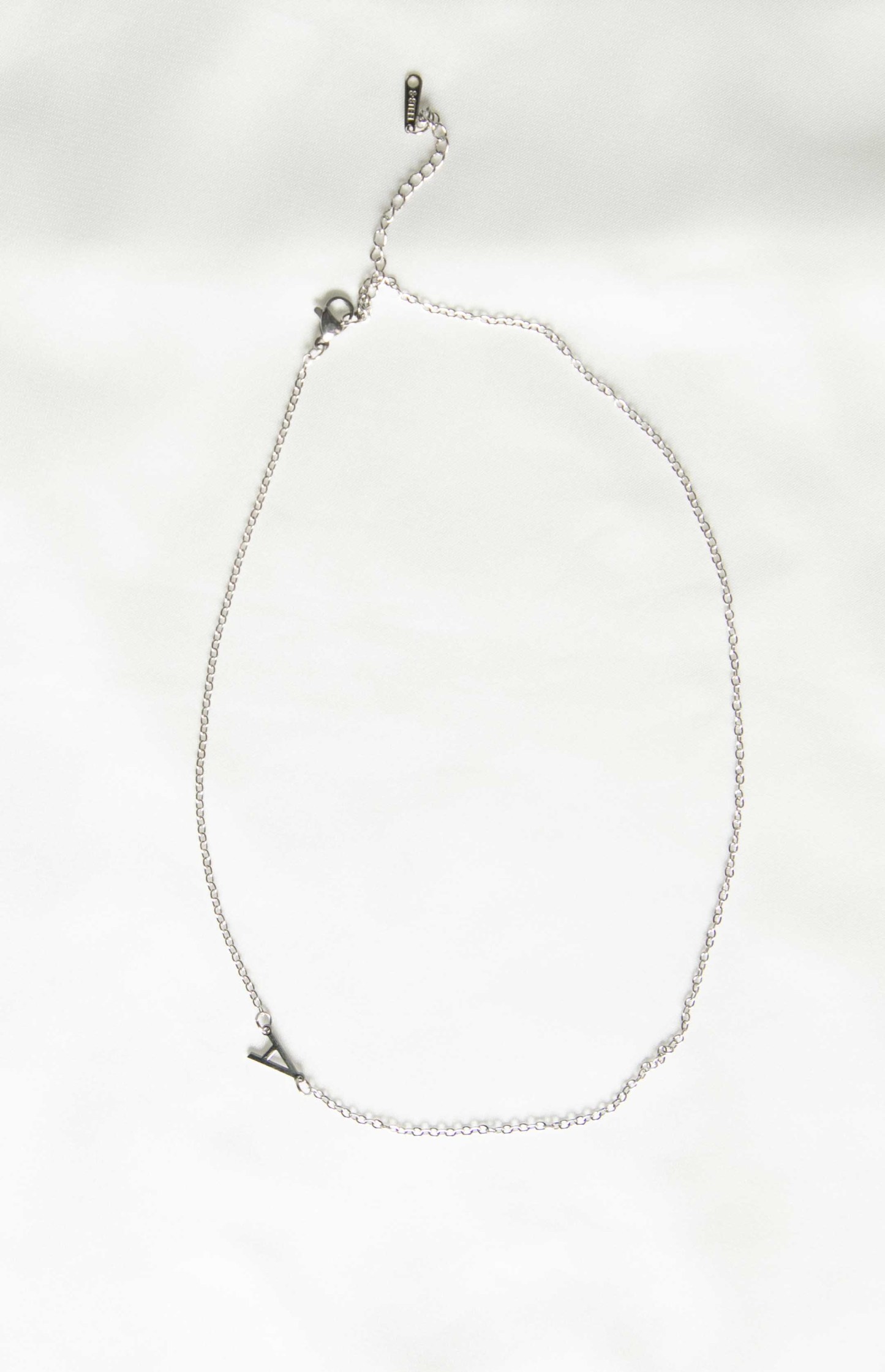 Icy Elegance SIlver Stainless Steel Initial Necklace-Vavasi.All Rights Reserved.