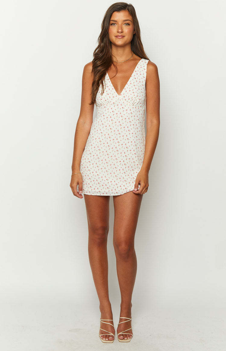 Ivy Rose Pink Floral Mini Dress-Vavasi.All Rights Reserved.