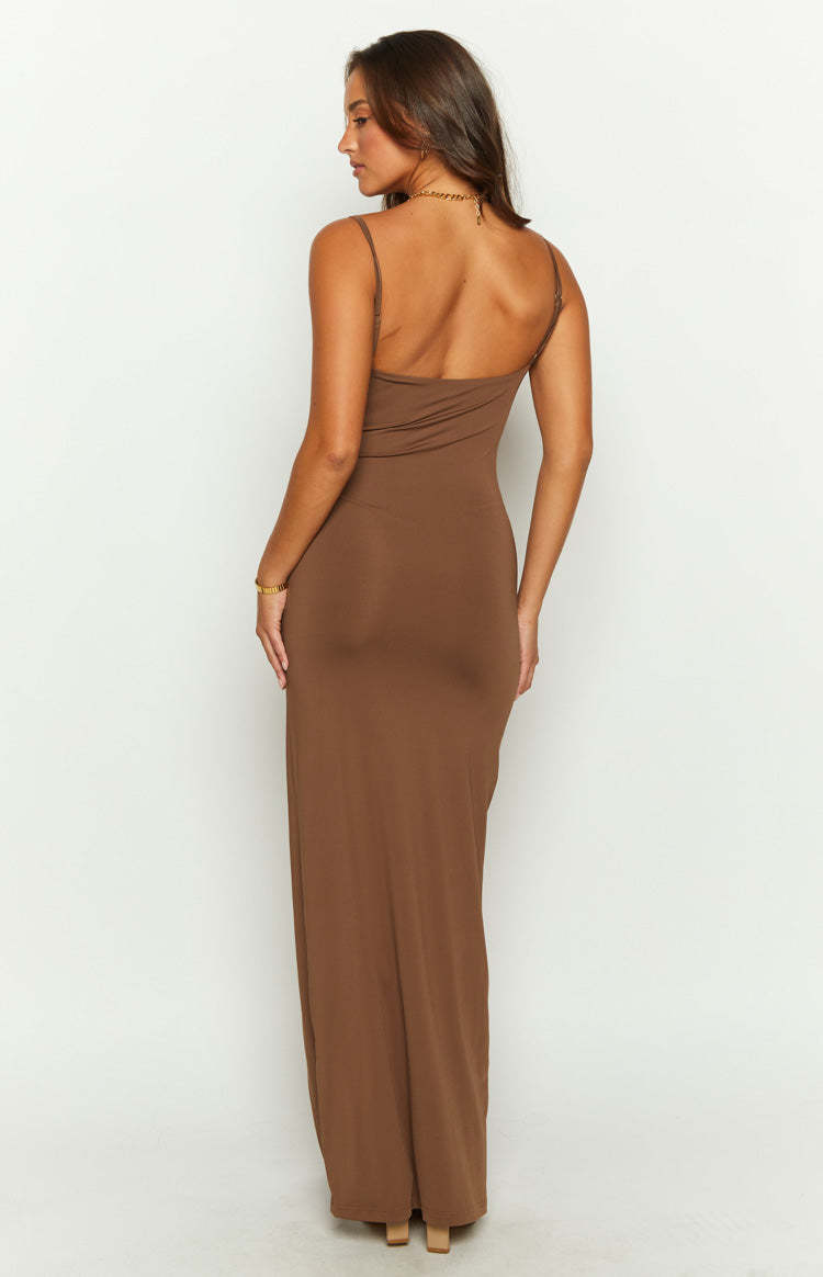 Jacinta Brown Maxi Dress-Vavasi.All Rights Reserved.
