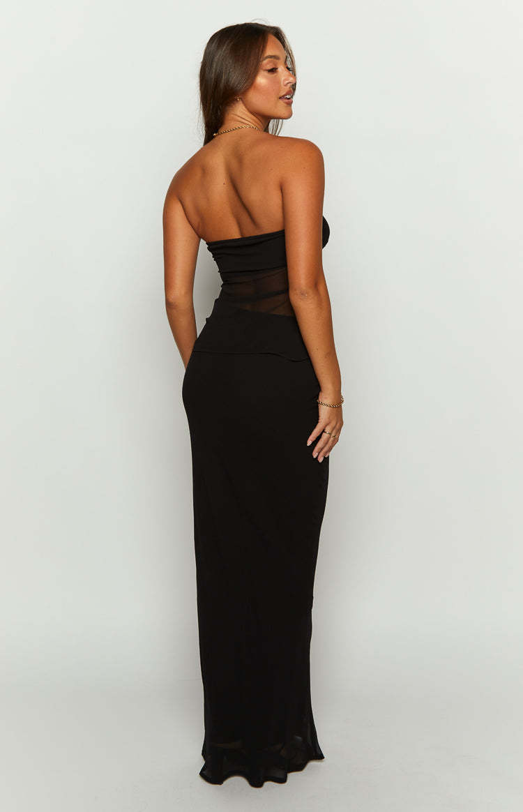 Jacqulin Black Maxi Skirt-Vavasi.All Rights Reserved.