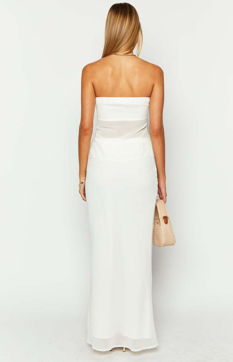 Jacqulin White Maxi Skirt-Vavasi.All Rights Reserved.