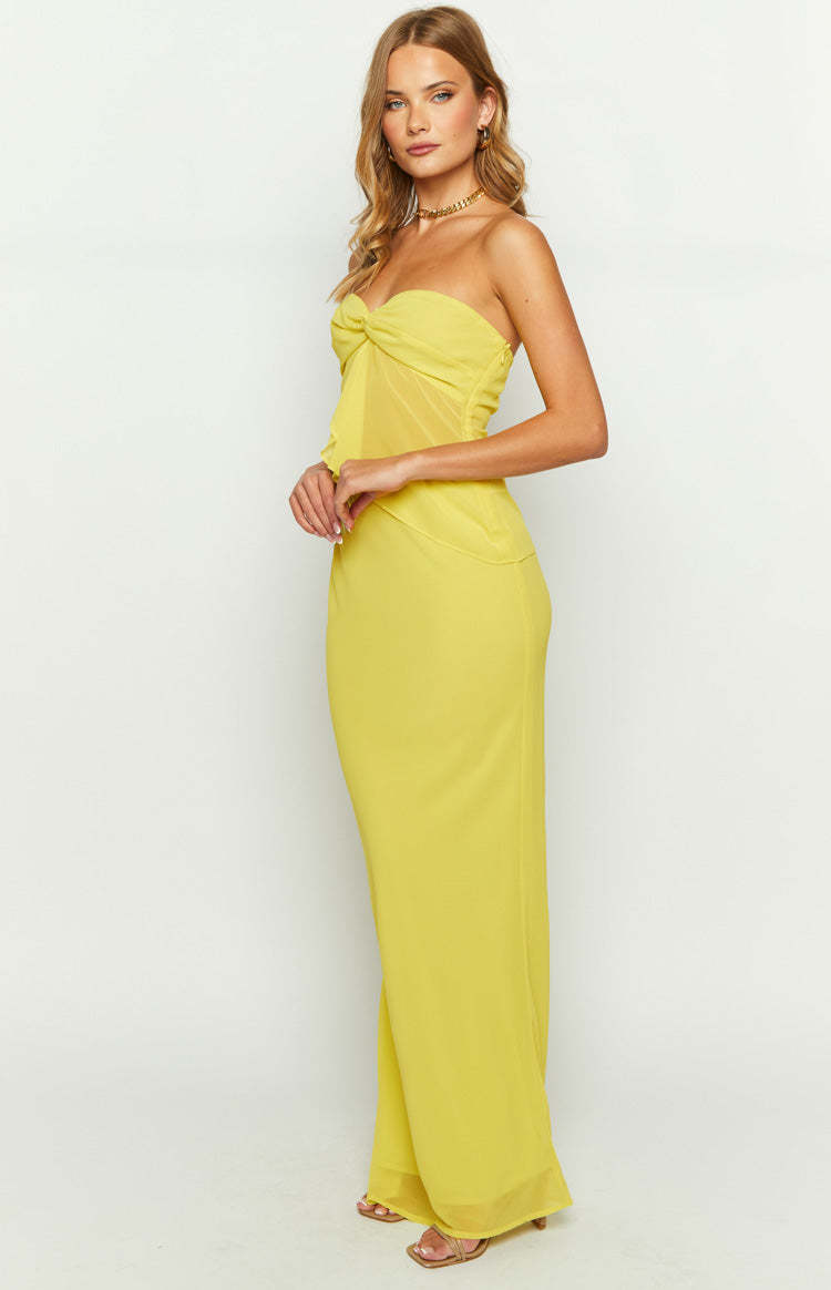 Jacqulin Yellow Maxi Skirt-Vavasi.All Rights Reserved.