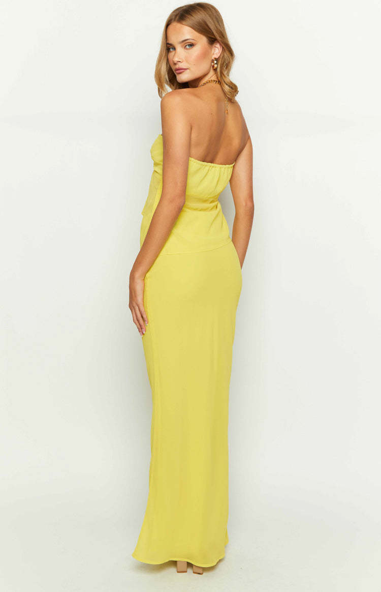 Jacqulin Yellow Maxi Skirt-Vavasi.All Rights Reserved.