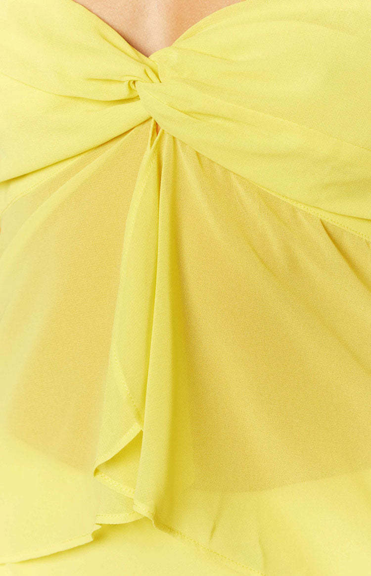 Jacqulin Yellow Strapless Top-Vavasi.All Rights Reserved.