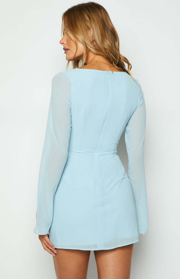 Jannika Blue Mini Dress-Vavasi.All Rights Reserved.