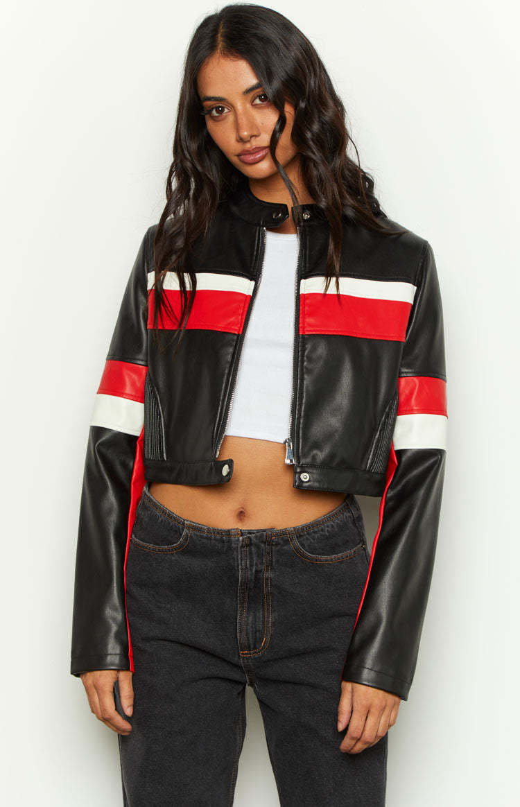 Jayella Black Moto Jacket-Vavasi.All Rights Reserved.