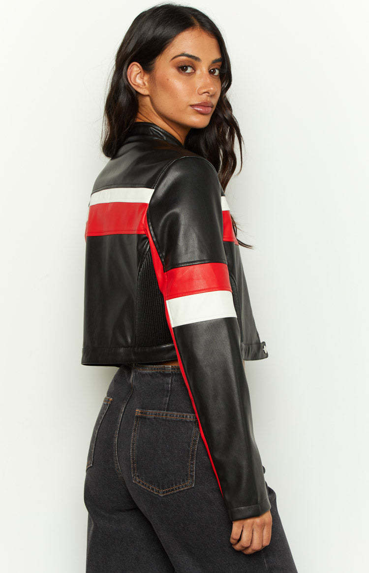 Jayella Black Moto Jacket-Vavasi.All Rights Reserved.