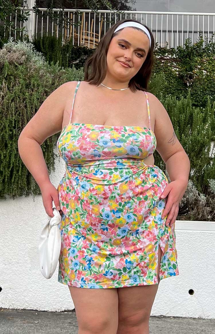 Jenna Cut Out Mini Dress Multi-Vavasi.All Rights Reserved.