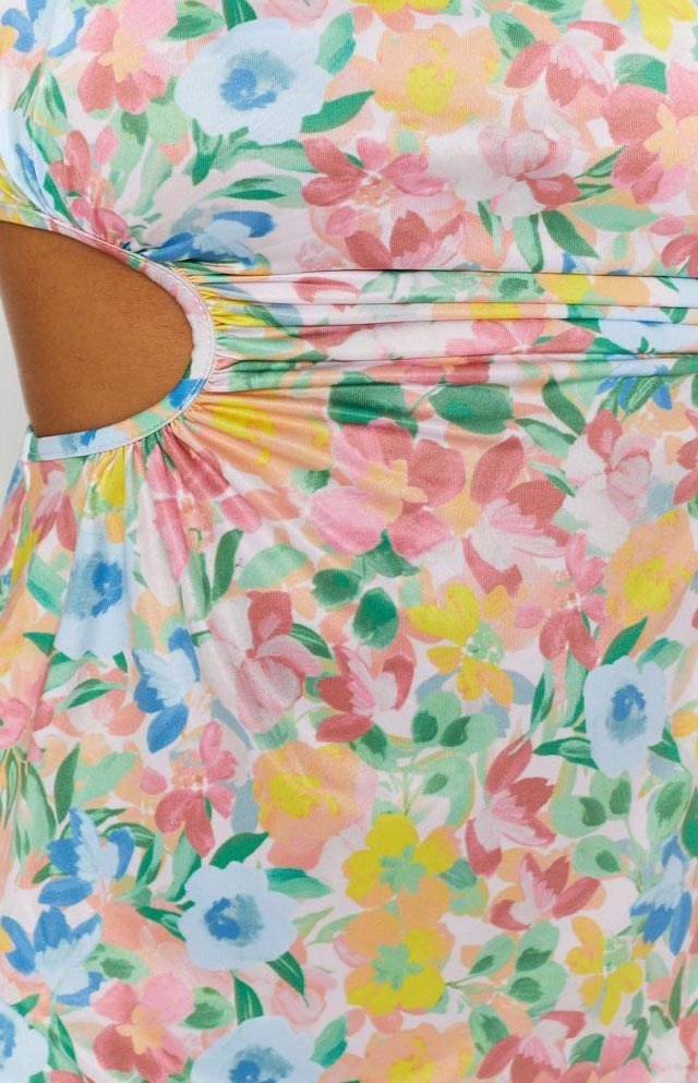 Jenna Cut Out Mini Dress Multi-Vavasi.All Rights Reserved.