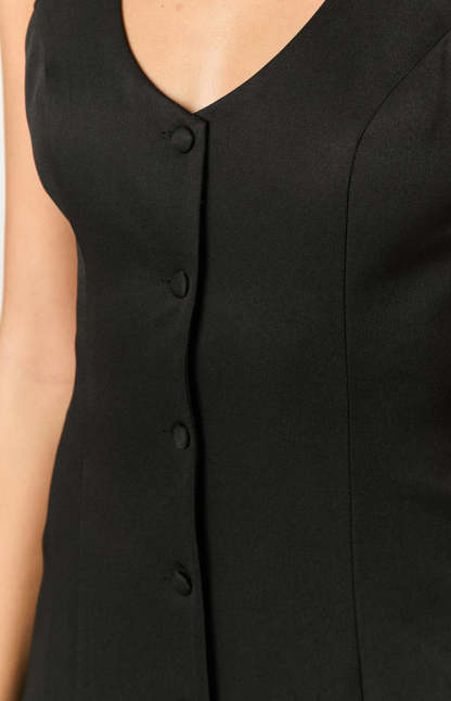 Jenny Black Mini Dress-Vavasi.All Rights Reserved.