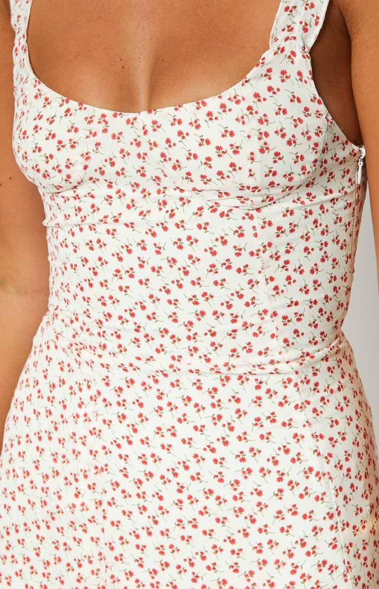 Jessie White Floral Midi Dress-Vavasi.All Rights Reserved.