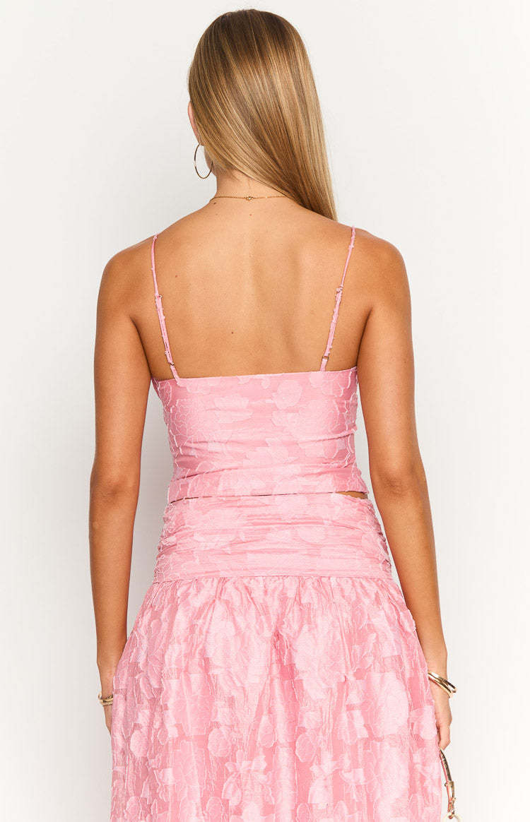 Jewel Pink Floral Crop Top-Vavasi.All Rights Reserved.