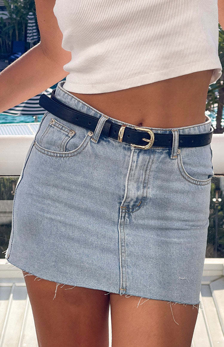 Josey Black PU Belt-Vavasi.All Rights Reserved.