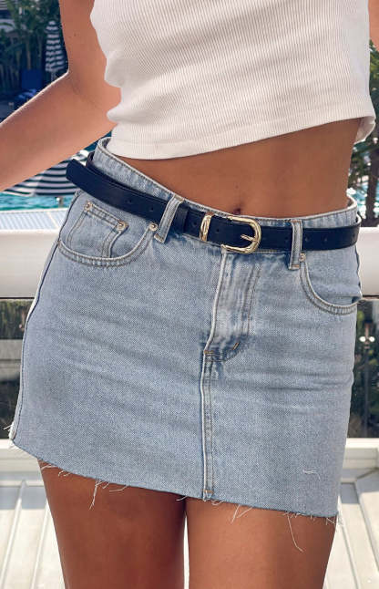Josey Black PU Belt-Vavasi.All Rights Reserved.