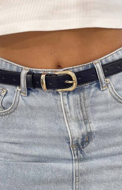 Josey Black PU Belt-Vavasi.All Rights Reserved.