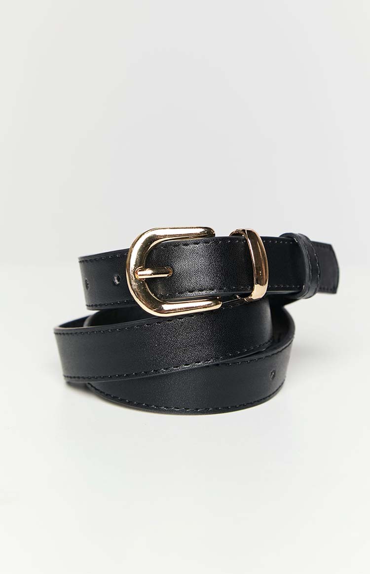 Josey Black PU Belt-Vavasi.All Rights Reserved.