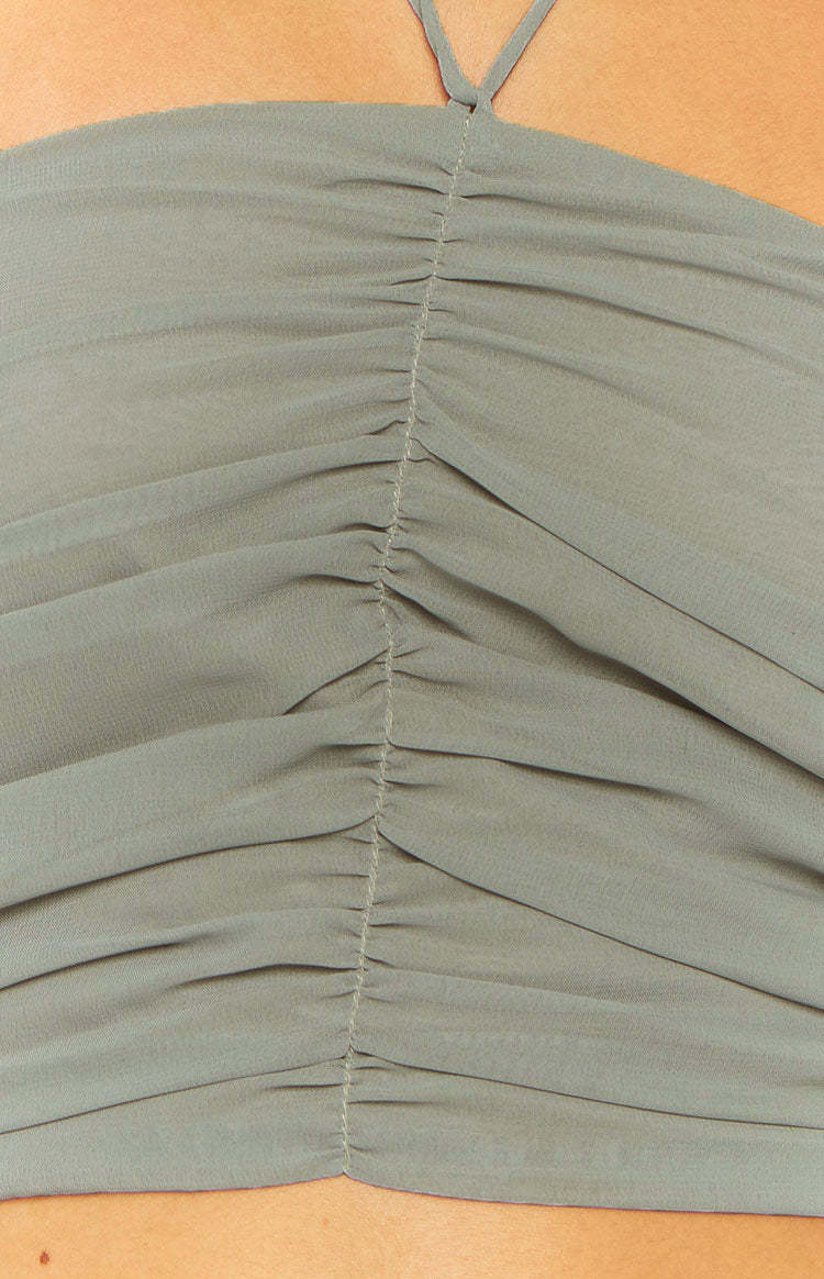 Joyce Grey Halter Top-Vavasi.All Rights Reserved.
