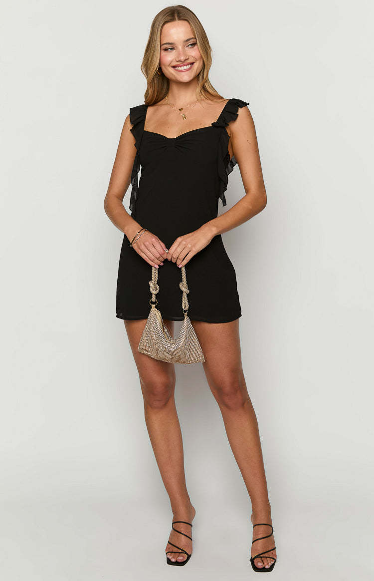 Joyce Black Mini Dress-Vavasi.All Rights Reserved.