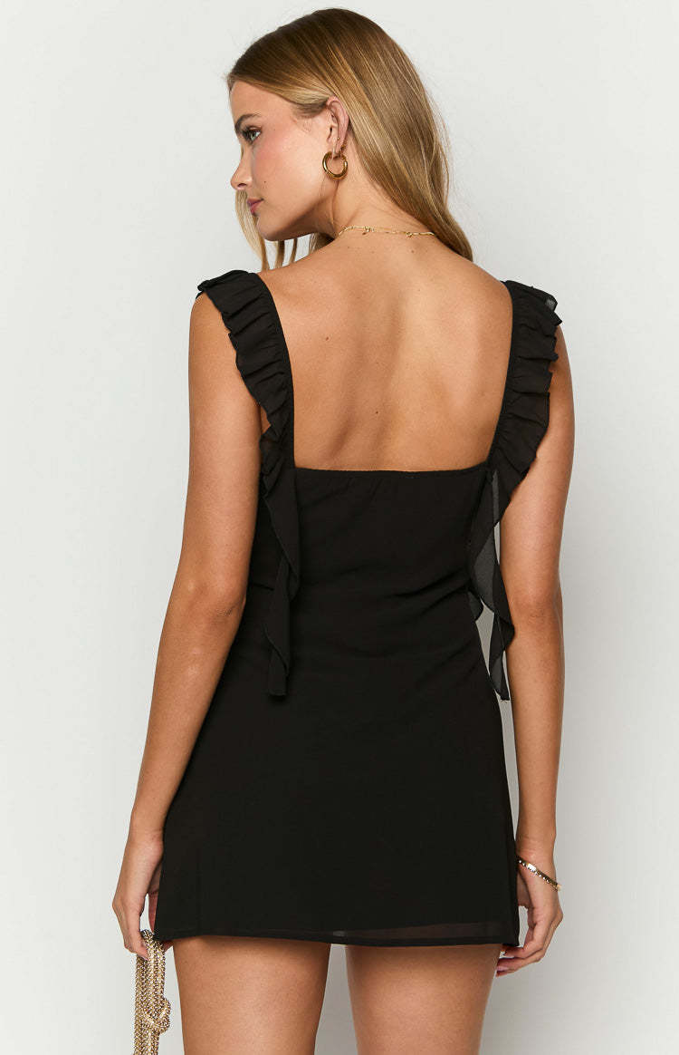 Joyce Black Mini Dress-Vavasi.All Rights Reserved.