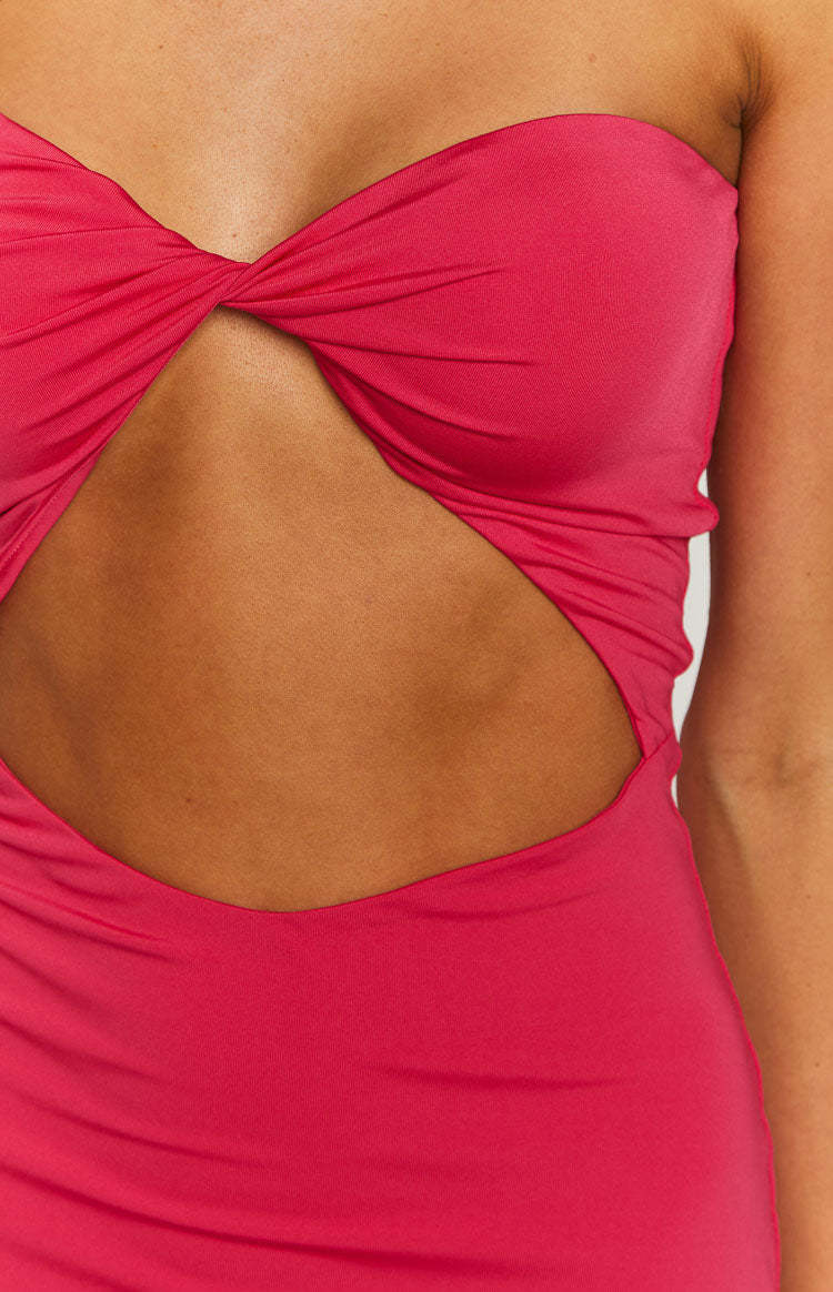 Jubilee Hot Pink Strapless Mini Dress-Vavasi.All Rights Reserved.