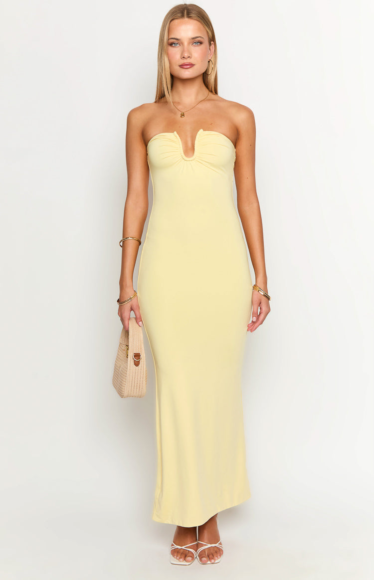 Julie Yellow Maxi Dress-Vavasi.All Rights Reserved.