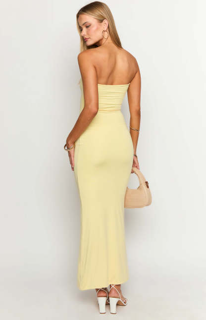 Julie Yellow Maxi Dress-Vavasi.All Rights Reserved.