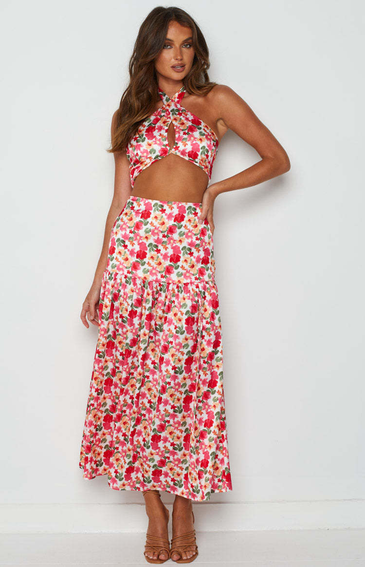 Juniper White Floral Halter Top-Vavasi.All Rights Reserved.