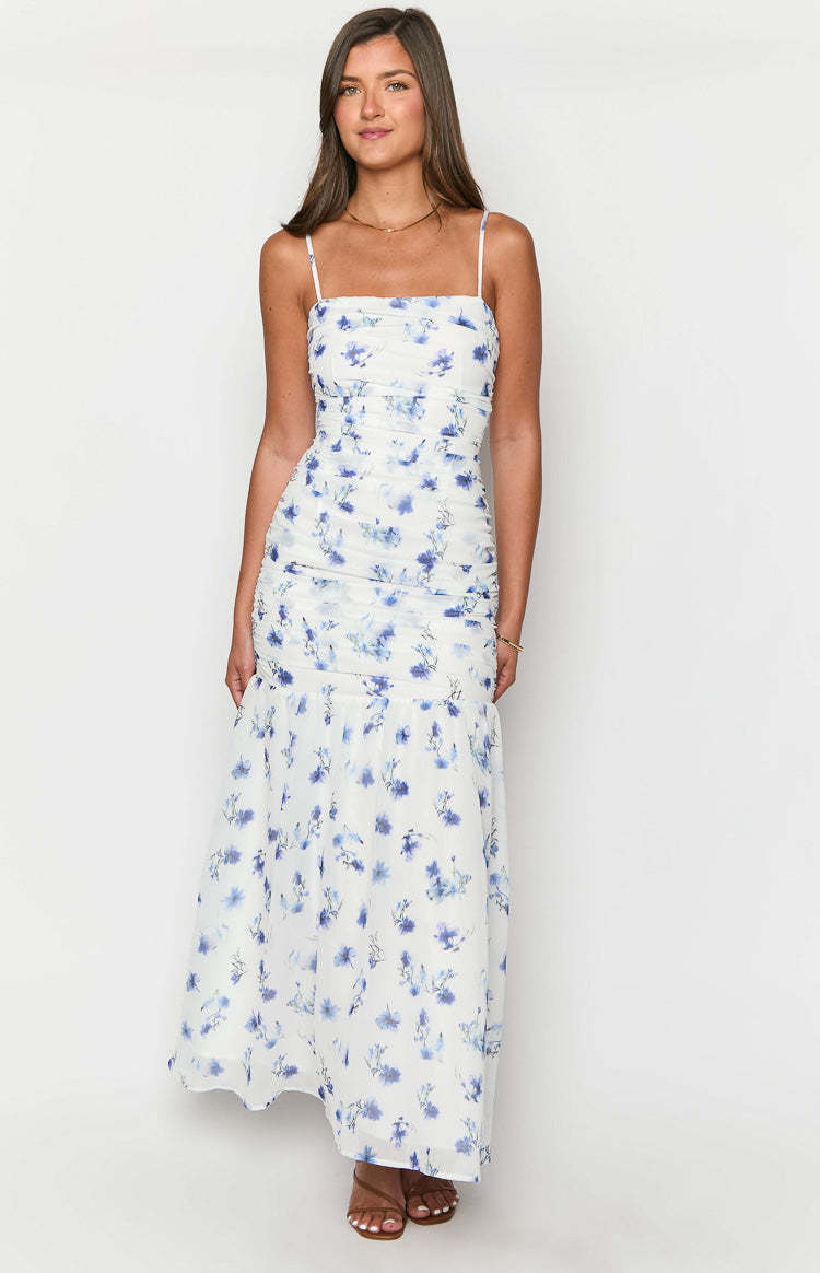 Kelee White Floral Maxi Dress-Vavasi.All Rights Reserved.