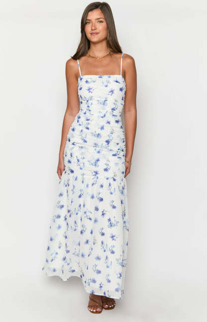 Kelee White Floral Maxi Dress-Vavasi.All Rights Reserved.