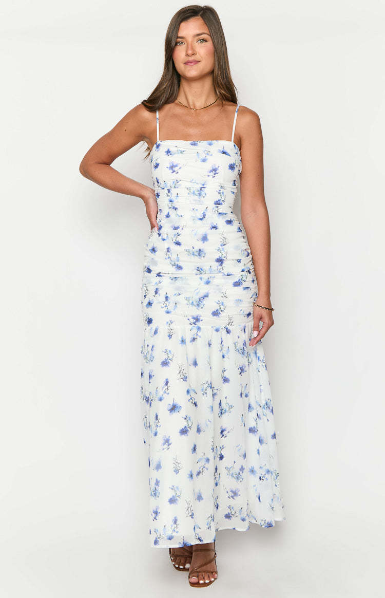 Kelee White Floral Maxi Dress-Vavasi.All Rights Reserved.