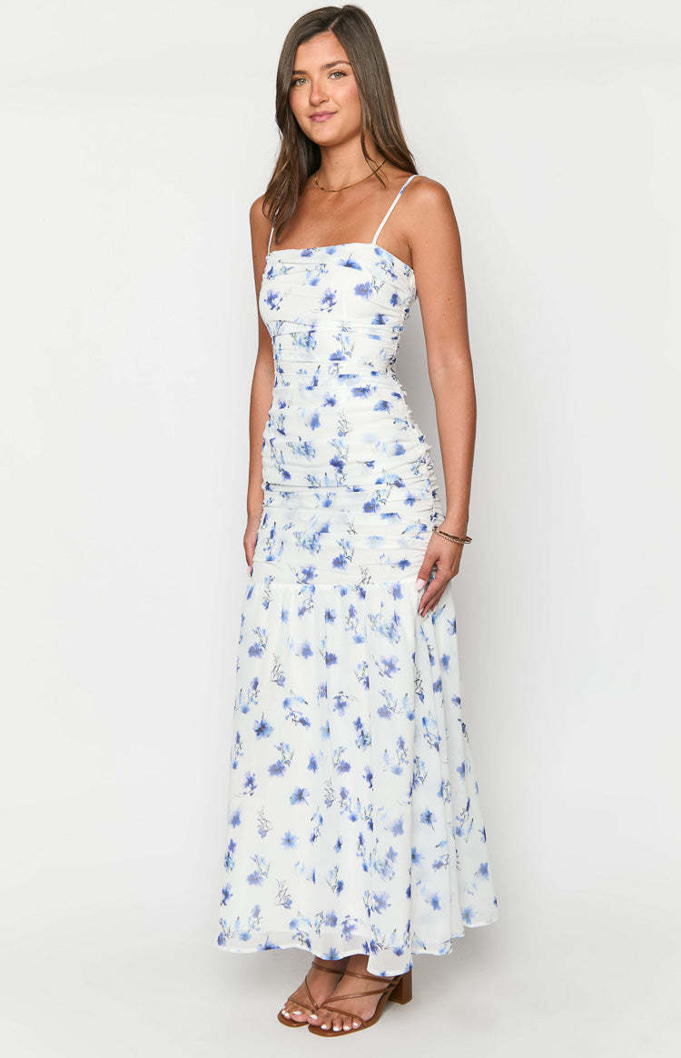 Kelee White Floral Maxi Dress-Vavasi.All Rights Reserved.