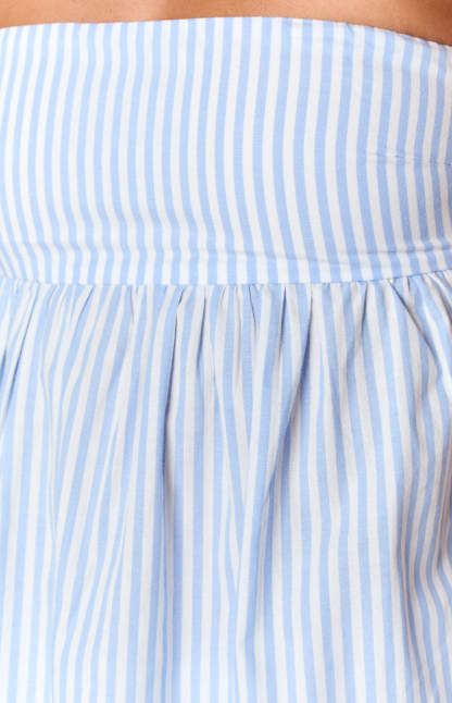 Klee Light Blue Strapless Tie Back Top-Vavasi.All Rights Reserved.
