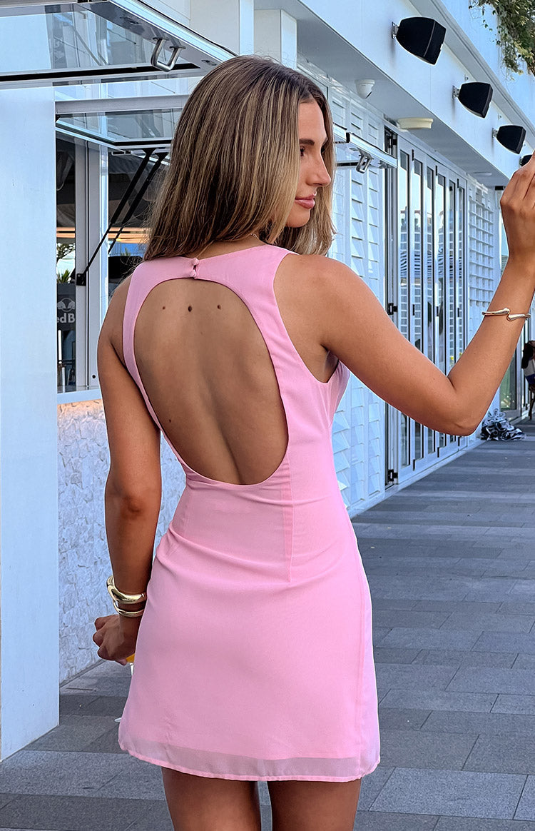Kristina Pink Mini Dress-Vavasi.All Rights Reserved.