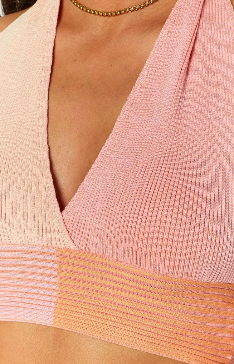 Kallie Halter Neck Top Pink-Vavasi.All Rights Reserved.