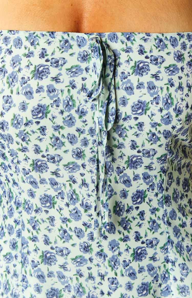 Katy Blue Floral Mini Dress-Vavasi.All Rights Reserved.