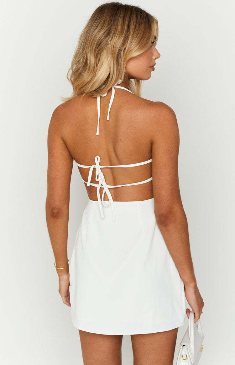 Katya White Mini Dress-Vavasi.All Rights Reserved.