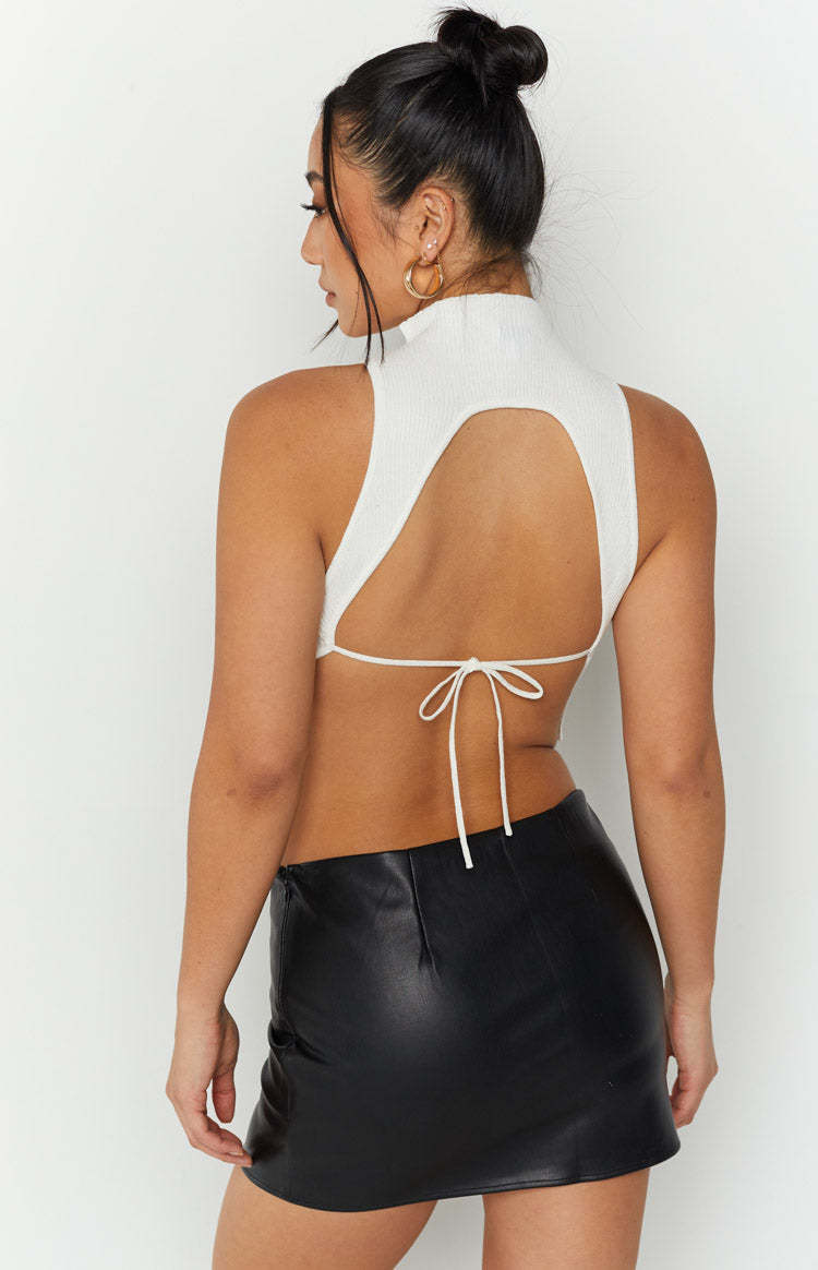 Kei Black PU Mini Skirt-Vavasi.All Rights Reserved.