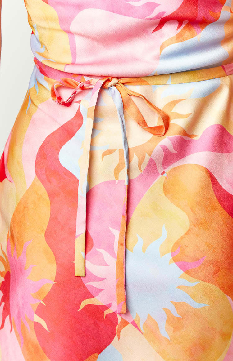 Kennie Sun Print Mini Dress-Vavasi.All Rights Reserved.